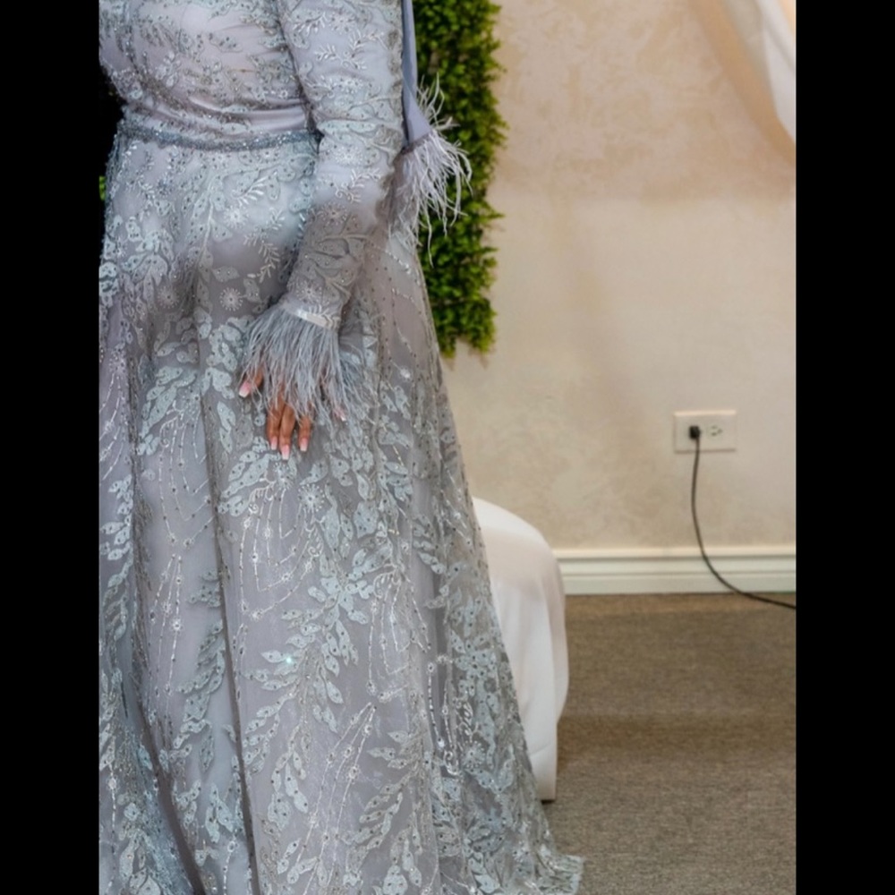 Like new silver designer dress!